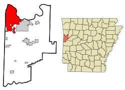 Sebastian County Arkansas Incorporated and Unincorporated areas Fort Smith Highlighted